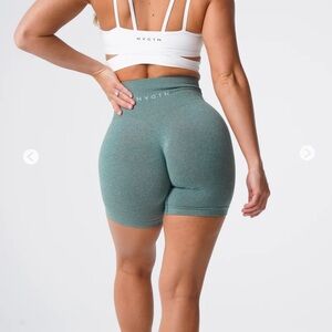 NVGTN seamless shorts in forest green. Never worn, size small